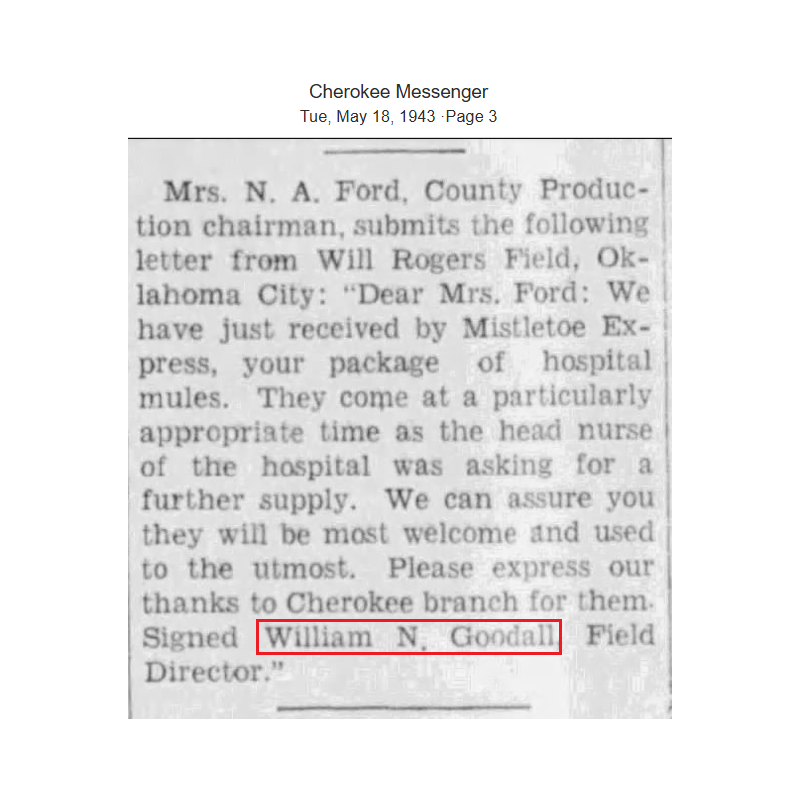 Musette M-1936, OD 7, HEPBURN MFG. CO., INC. 1944, Field Director William Goodall, American Red Cross