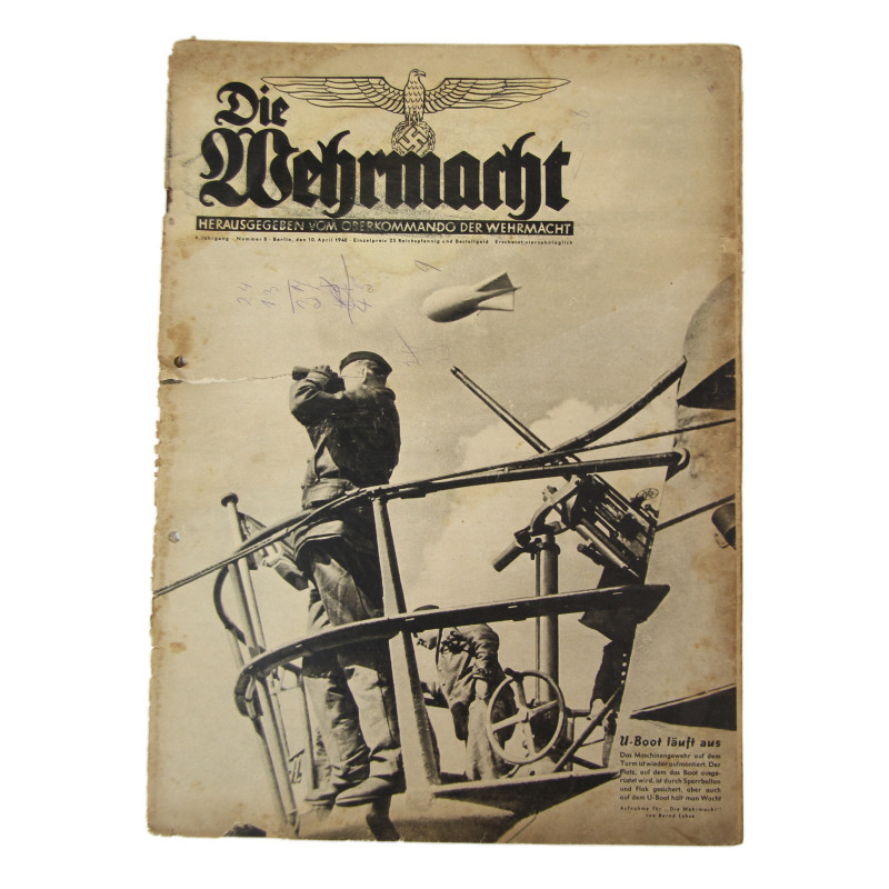 Magazine, Die Wehrmacht, April 10, 1940, U-Boot
