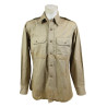 Chemise en coton beige (chino), officier, 15 ½ x 34