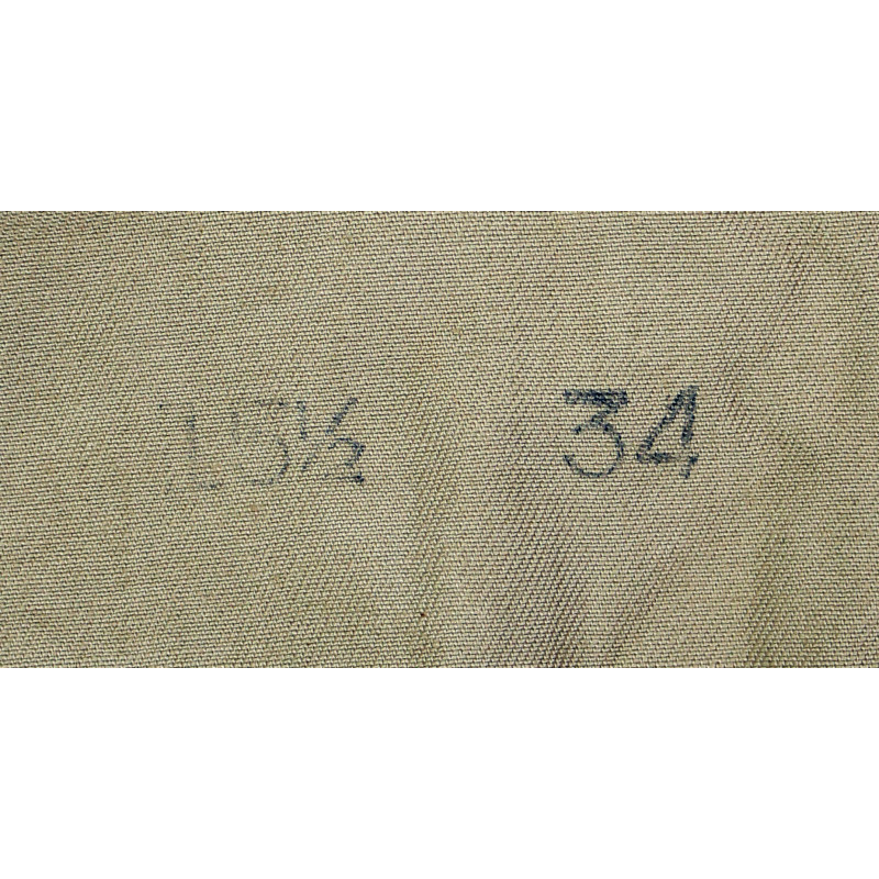 Chemise en coton beige (chino), officier, 15 ½ x 34