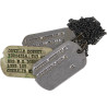 Plaques d'identité, Dog Tags, S/Sgt. Orville Downey, Hq. Co., 1st Bn., 517th PRCT, Provence, 1944