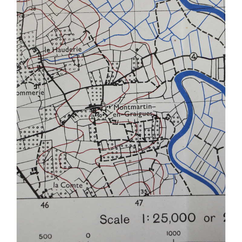 Carte alliée, CARENTAN-ISIGNY, Normandie, 1944, 29e ID/101e AB