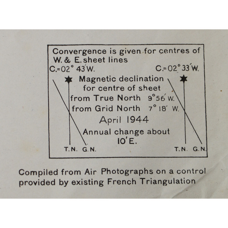 Map, Allied, CARENTAN-ISIGNY, Normandy, 1944 / 29e ID/101e AB