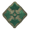 Insigne, 4th Infantry Division, coins pliés