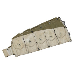 Belt, Cartridge, M1 Rifle, BOYLE 1942, White Camouflage, Battle of the Bulge