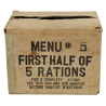 Carton de ration 10 in 1, 1st Half of 5 rations, Menu N° 5