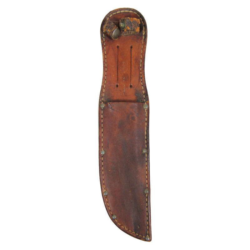 Knife, Fighting, KA-BAR, OLEAN, N.Y., with Leather Scabbard