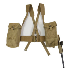 Webbing, 1937 Pattern, British, Belt, Suspenders, Pouches and Bayonet