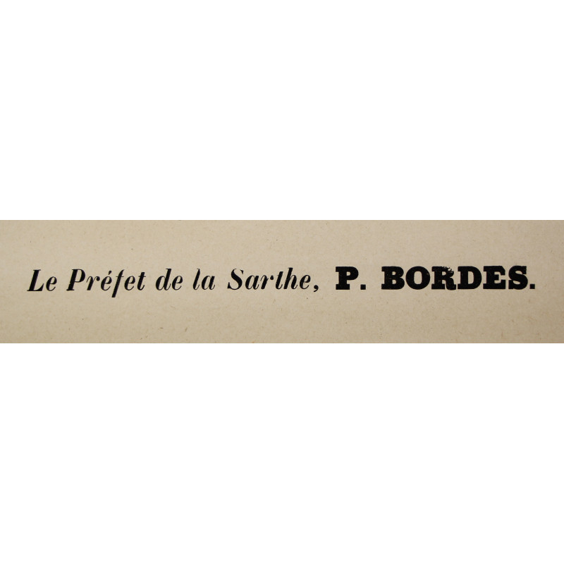Poster, Publication des Renseignements Officiels, Préfecture de la Sarthe, 6 septembre 1914