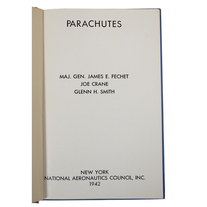 Book, Historical, Parachutes, National Aeronautics Council, Inc., 1942