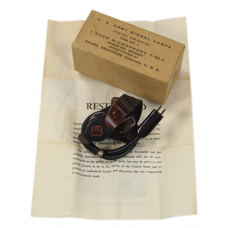 Laryngophone T-30-V dans la boîte, 1944