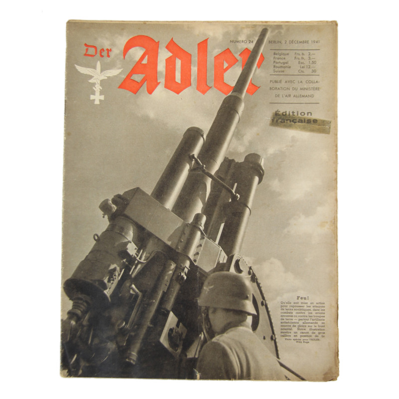 Magazine, Der Adler, December 2, 1941, French Edition