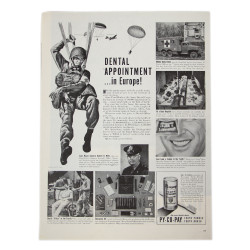 Advertisement, Airborne, 'DENTAL APPOINTMENT ...in Europe!'