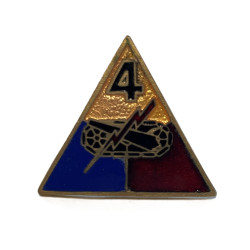 Crest, DUI, 4th Armored Division, PB