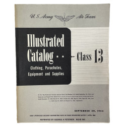 Catalogue, Class 13 Clothing, Parachutes, Equipment and Supplies, réédition
