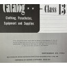 Catalogue, Class 13 Clothing, Parachutes, Equipment and Supplies, réédition