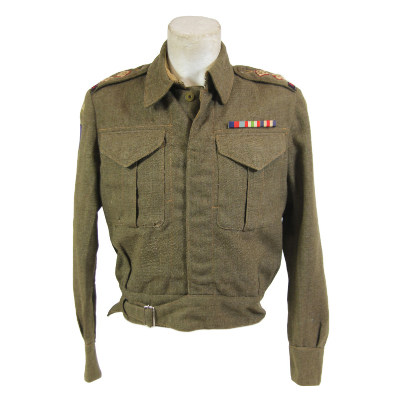 Blouse, Battledress, 1939 Pattern, Canadian, Size 10, Lt. William Johanneson, RCA, 2nd Infantry Division, ETO