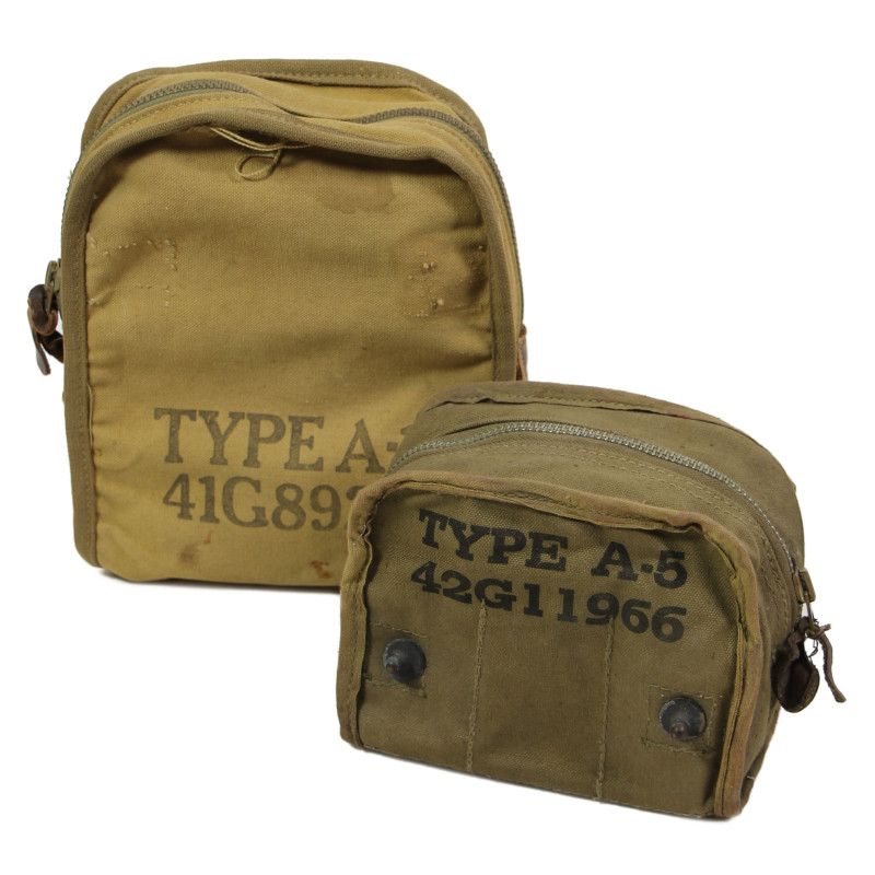 Pochettes en toile, lance-fusée, Type A-1, et fusées de signalisation, Type A-5, USAAF