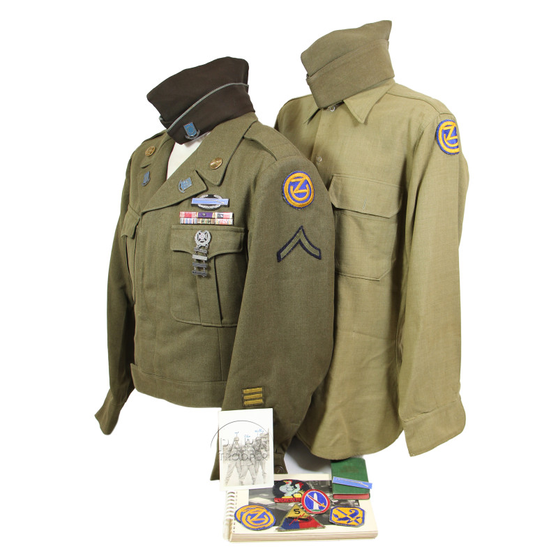 Grouping, Pfc. Daniel Ferris, Jr., Co. H, 406th Inf. Regt., 102nd Infantry Division, ETO