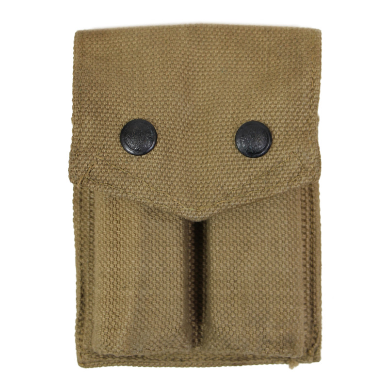 Pouch, Magazine, M1911A1 Pistol, British-Made, M.E. Co. 1943, British snaps