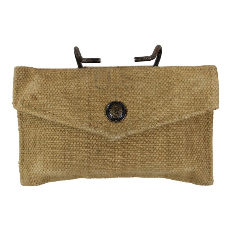 Pochette à pansement M-1942, British-Made, BAGCRAFT LTD. 1943, avec pansement Carlisle