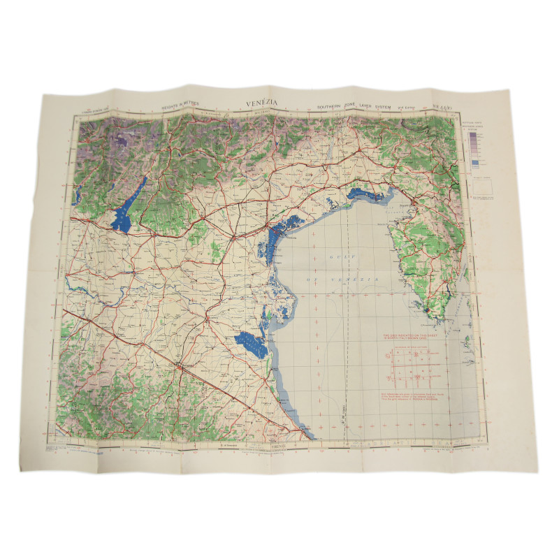 Map, British, VENÉZIA, Italy, 1943