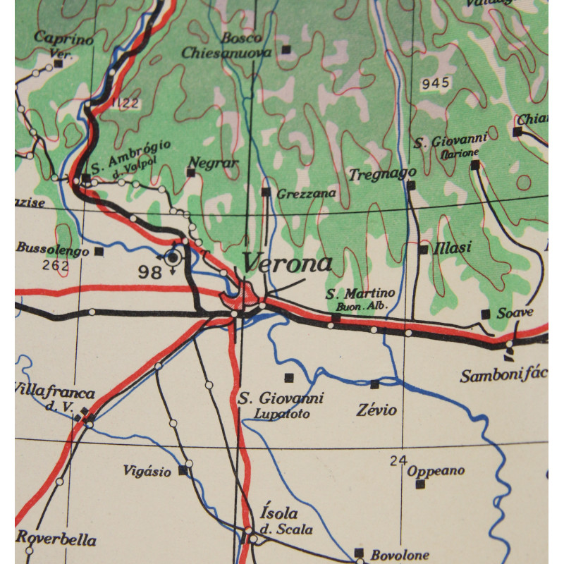 Map, British, VENÉZIA, Italy, 1943