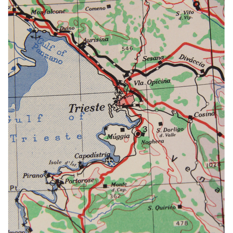 Map, British, VENÉZIA, Italy, 1943