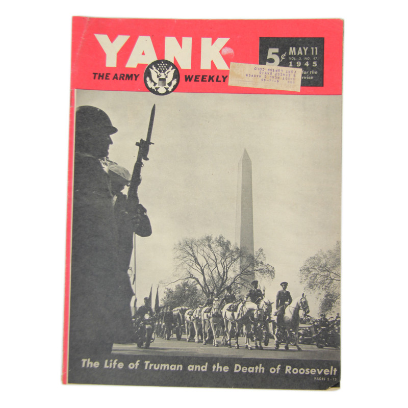 Magazine YANK, 11 mai 1945, funérailles du président Franklin Roosevelt