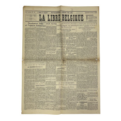 Newspaper, Belgian, La Libre Belgique, October 26, 1944