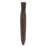Dague de lancer, stylet, avec fourreau en cuir