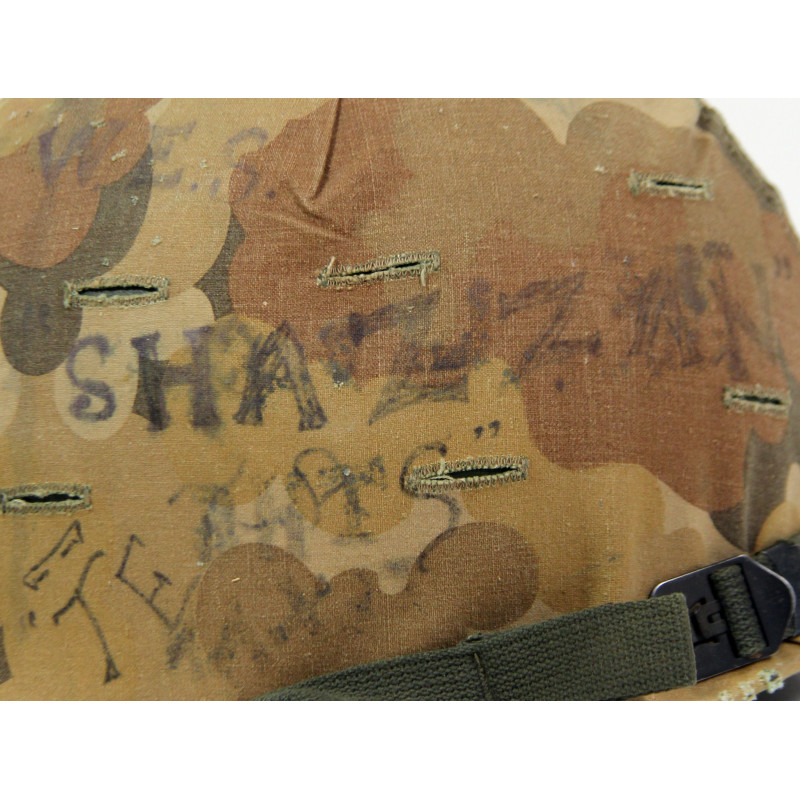 Helmet, M1, Complete, with Camouflage Cover, Vietnam, Customized