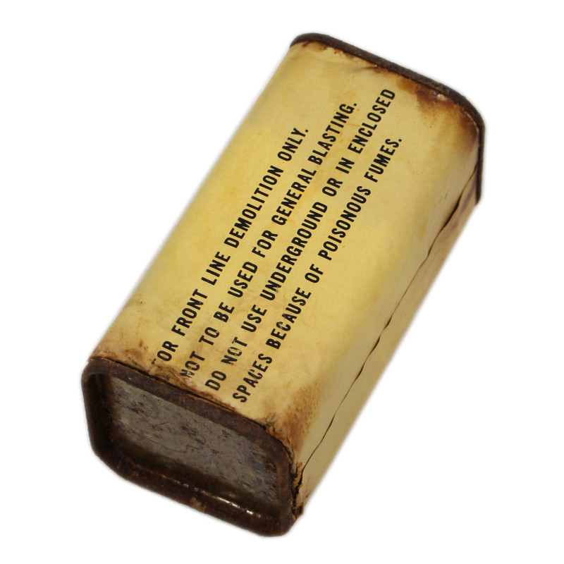 Emballage de TNT, ½ Pound, US Army, démolition, vide, Normandie
