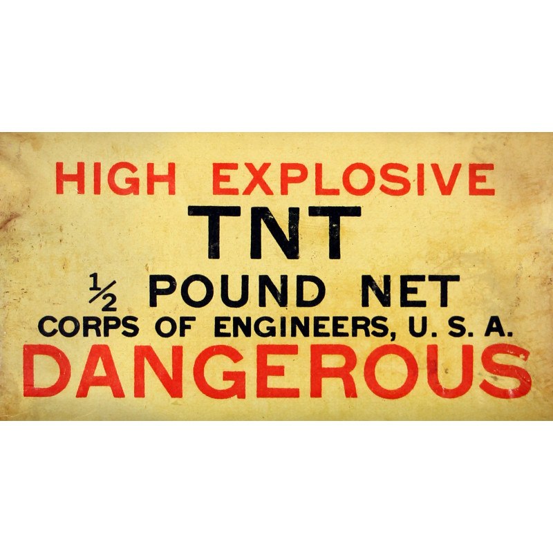 Block, TNT, ½ Pound, US Army, Empty, Normandy