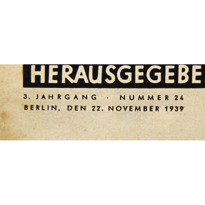 Magazine, Die Wehrmacht, 22 novembre 1939