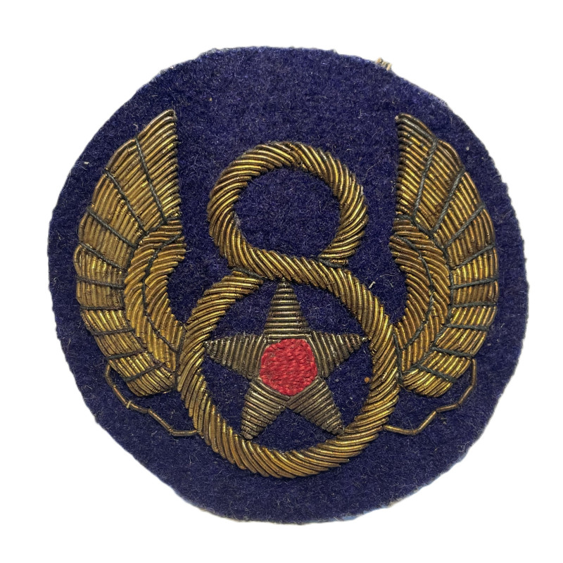 Insignia, 8th Air Force, USAAF, British-Made, Bullion