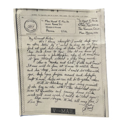 V-Mail, Lt. Harry E. Fox Jr., VMF-422, USMC