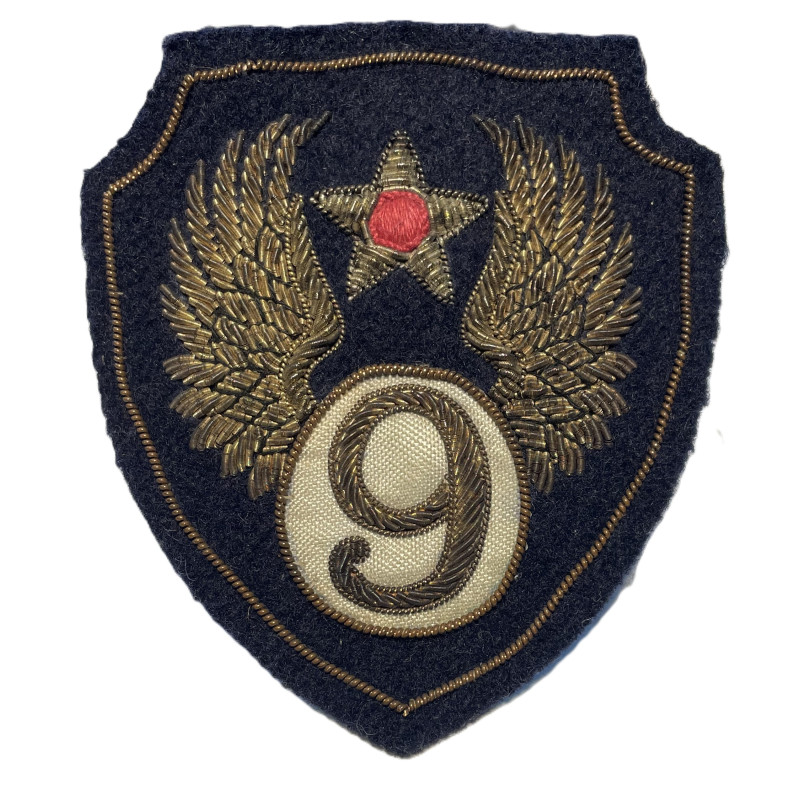 Insigne, 9th Air Force, USAAF, British-Made, Cannetille