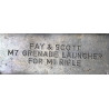Launcher, Grenade, M7, FAY & SCOTT