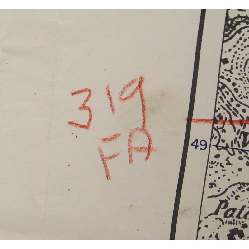 Carte, TOWN PLAN OF NAPLES, Italie, 1943, annotée, 82nd Airborne Division