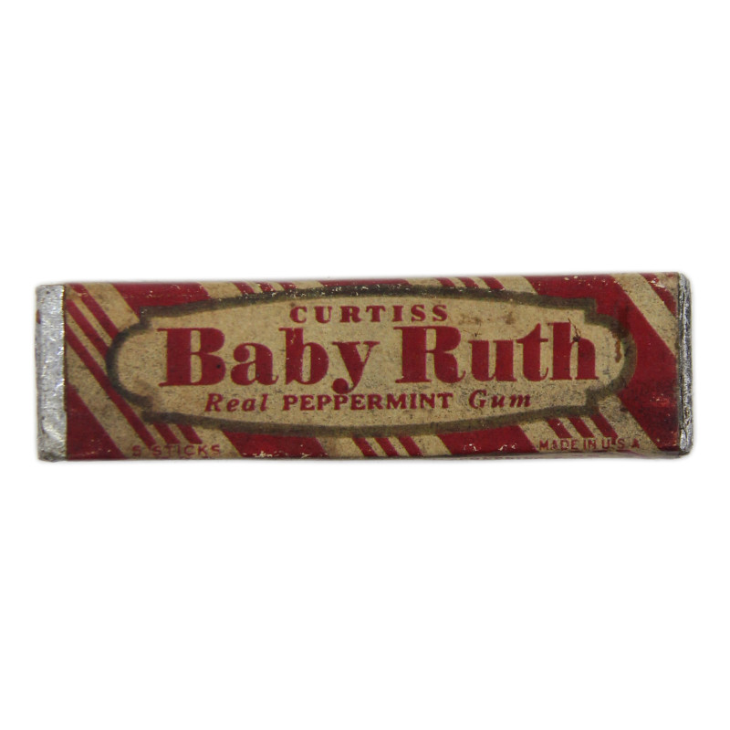 Pack, Chewing Gum, Baby Ruth, Curtiss Candy Co., Peppermint, Untouched