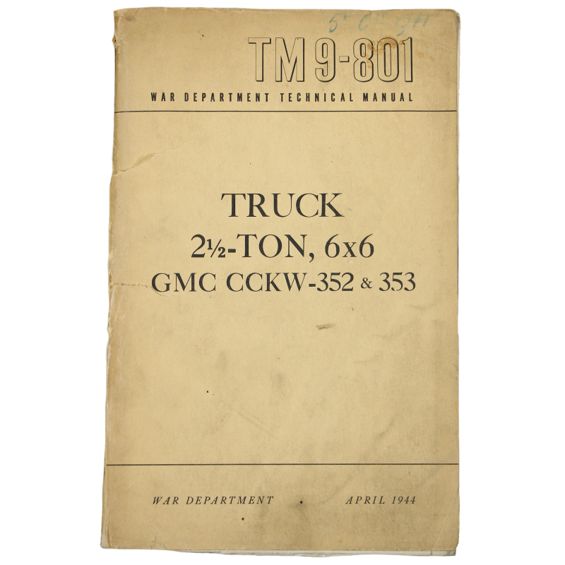 Technical Manual TM 9-801, GMC CCKW-352 & 353, 1948
