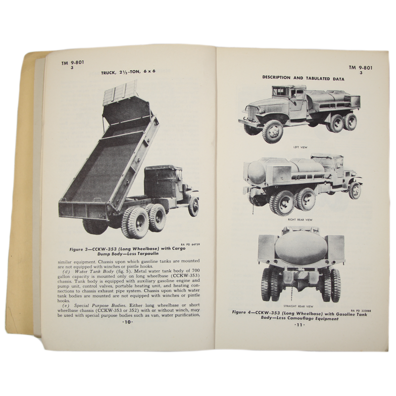 Technical Manual TM 9-801, GMC CCKW-352 & 353, 1948