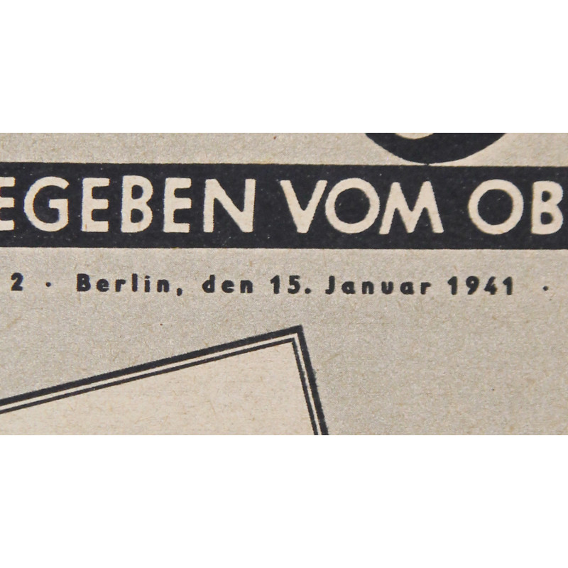 Magazine, Die Wehrmacht, 15 janvier 1941