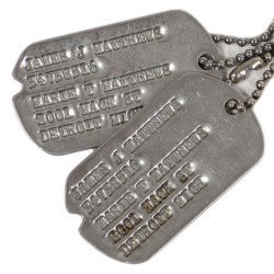 Plaques d'identité, Dog Tags, Pvt. James Matthews