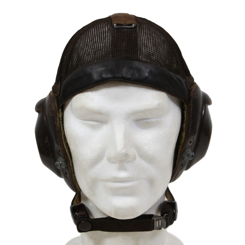Helmet, Flying, Luftwaffe, Netzkopfhaube, L Kp N 101, 2nd Type, avec Receivers and Throat Microphone
