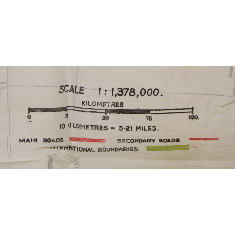 Carte d'évasion en soie, MI 9, Italie continentale et Sicile, J4/J3
