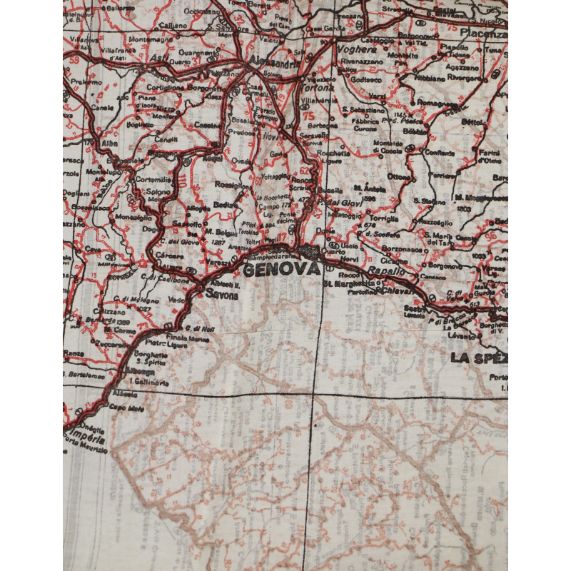 Carte d'évasion en soie, MI 9, Italie continentale et Sicile, J4/J3