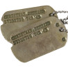 Dog Tags, 1st Type, Monel, with Religious Pendant, Pfc. Bernard Christman, 94th Signal Bn., ETO