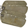 Dog Tags, 1st Type, Monel, with Religious Pendant, Pfc. Bernard Christman, 94th Signal Bn., ETO
